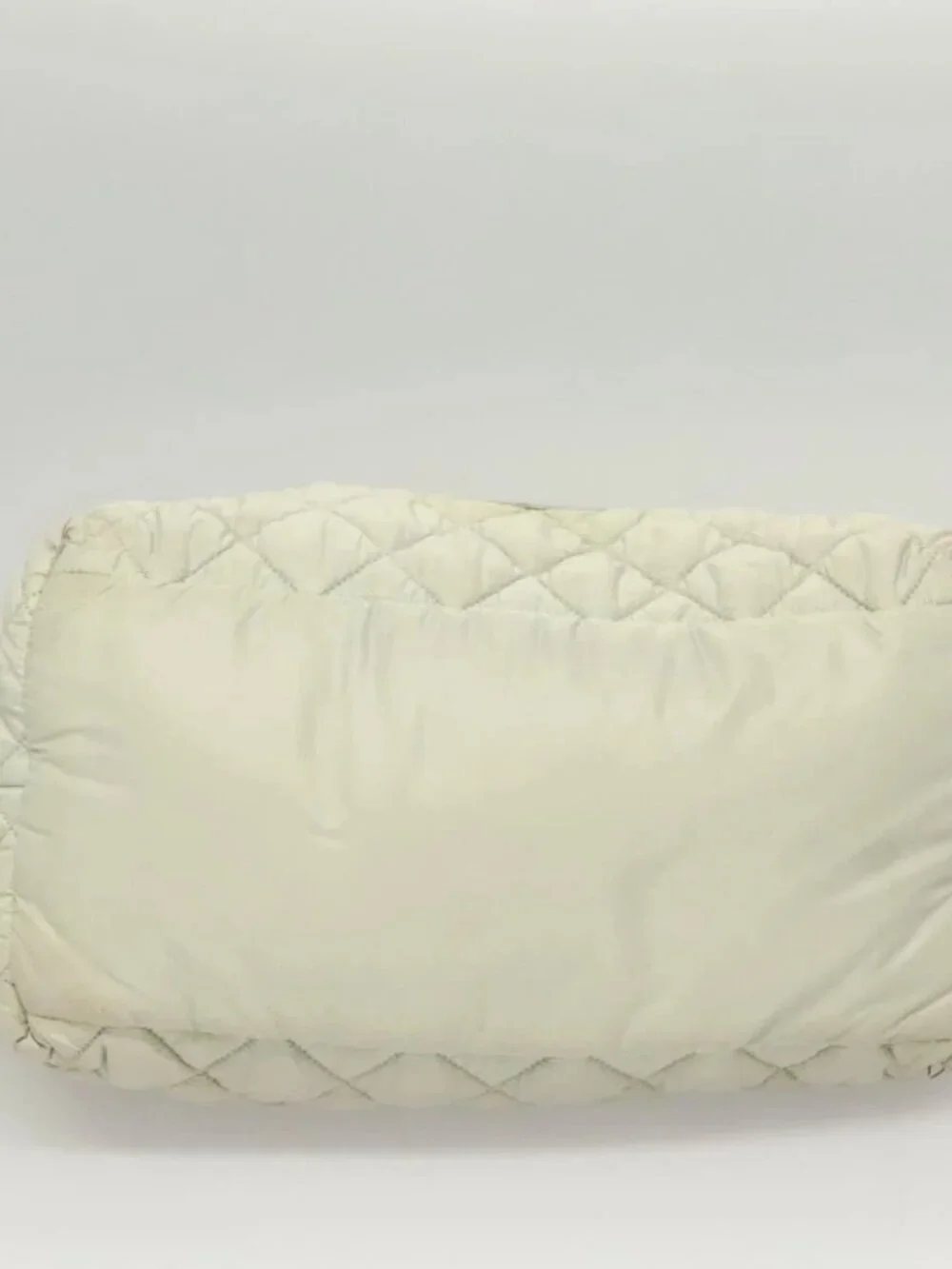 CHANEL Cococoon Hand Bag Nylon Gray Silver CC Auth 123385